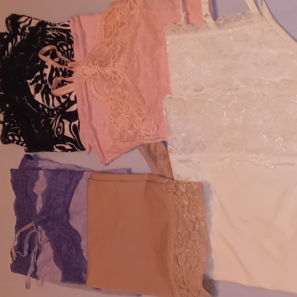 Bundle of Five, Assorted Colors, Sexy, Lacey, Camis(Sz M)❤️💚💙🤎🤍🌼 - Picture 2 of 16